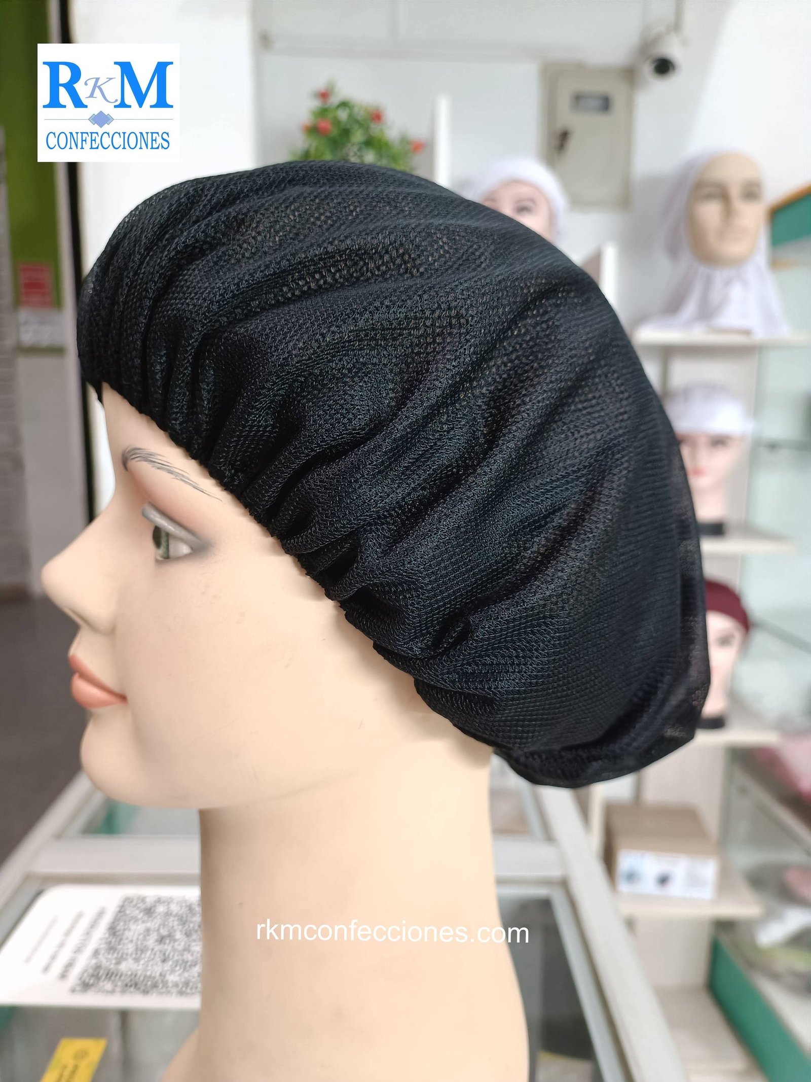 Tocas reutilizables Malla Negro ECONOMICO-Cofias de Tela-MODELO 02
