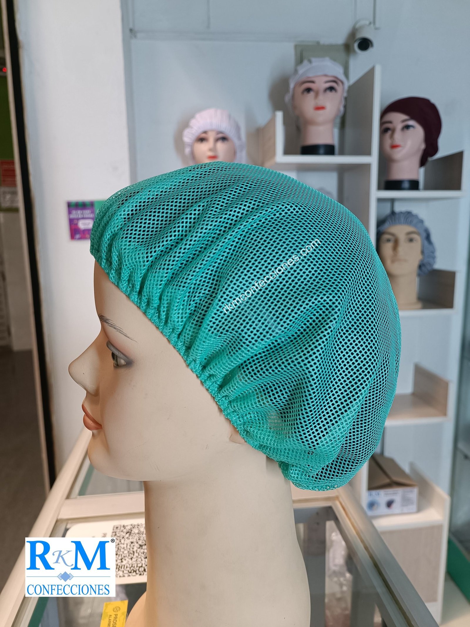 Tocas Reutilizables lavables Tocas reutilizables verde hade AZULADO - Cofias de tela - RKM Confecciones